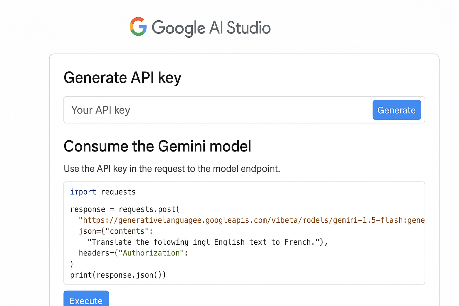 Google AI Studio